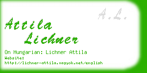 attila lichner business card